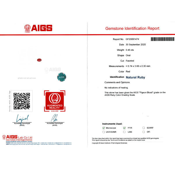 Pt950/ Pt850 非加熱 ピジョンブラッドルビー ダイヤモンド ペンダントネックレス 0.45ct D0.56ct