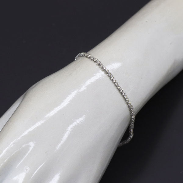 K18WG ダイヤモンド テニス ブレスレット 1.00ct