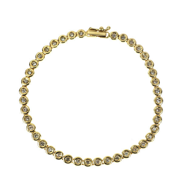 K18YG ダイヤモンド テニスブレスレット 1.00ct