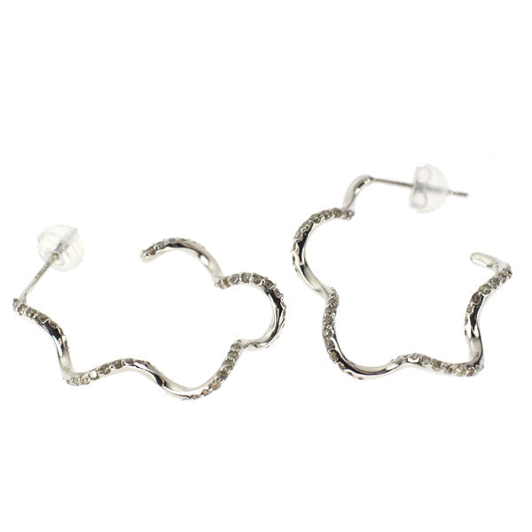 K18WG ダイヤモンド ピアス 0.78ct