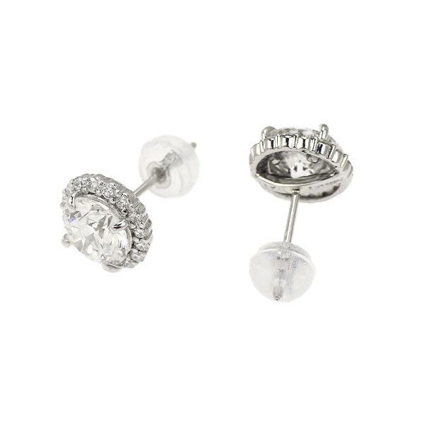 新品 Pt950/ Pt900 ダイヤモンド ピアス 2.084ct F SI2 VG Ｄ0.26ct スタッド【エスコレ】