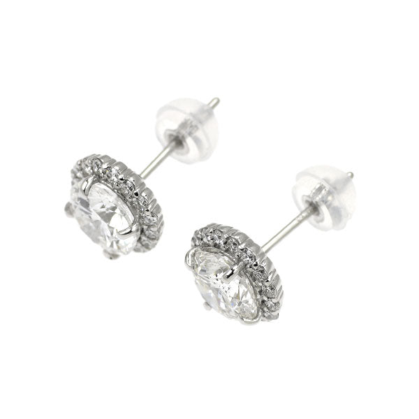 新品 Pt950/ Pt900 ダイヤモンド スタッド ピアス 2.091ct E/G SI2 VG/G D0.26ct 【エスコレ】