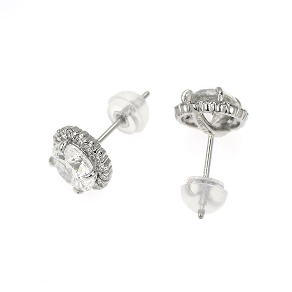 新品 Pt950/ Pt900 ダイヤモンド スタッド ピアス 2.091ct E/G SI2 VG/G D0.26ct 【エスコレ】