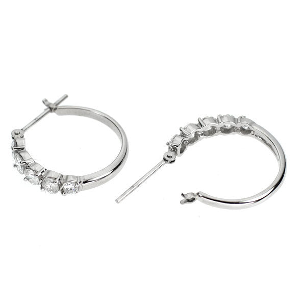 Pt900 ダイヤモンド フープ ピアス 1.00ct