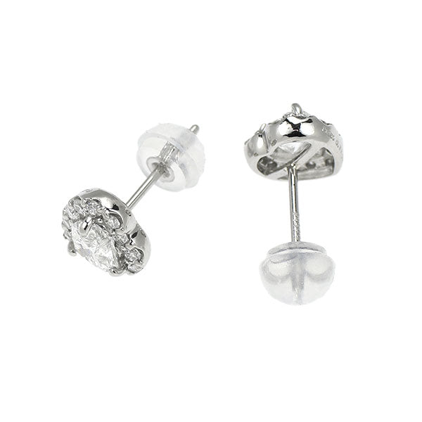 新品 Pt950/ Pt900 ハートシェイプ ダイヤモンド ピアス 0.622ct E/F SI2 Ｄ0.20ct スタッド【エスコレ】