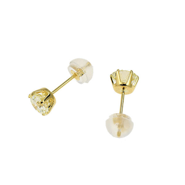 新品 K18YG ダイヤモンド スタッド ピアス 1.064ct VLY SI1 VG 【エスコレ】
