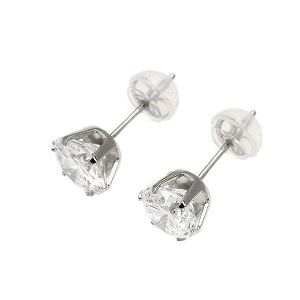 新品 Pt900 ダイヤモンド スタッド ピアス 2.053ct D/F I1 G 【エスコレ】