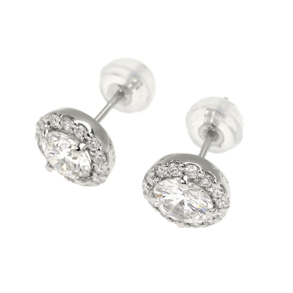 新品 Pt950/ Pt900 片側LDH ダイヤモンド ピアス 1.061ct D SI1/SI2 VG D0.22ct スタッド【エスコレ】