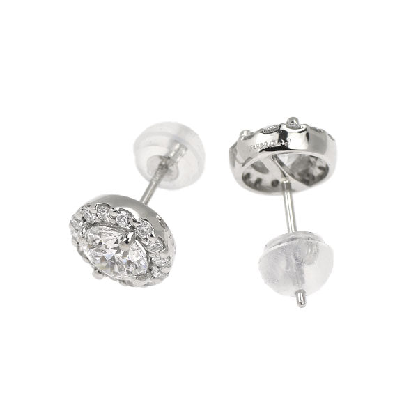新品 Pt950/ Pt900 片側LDH ダイヤモンド ピアス 1.061ct D SI1/SI2 VG D0.22ct スタッド【エスコレ】