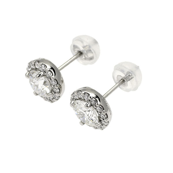 新品 Pt950/ Pt900 ダイヤモンド スタッド ピアス 1.071ct F/G SI1-2 G D0.22ct 【エスコレ】