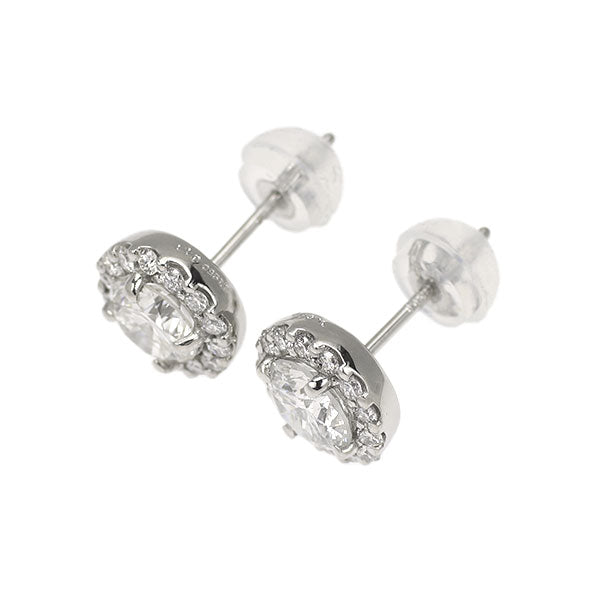 新品 Pt950/ Pt900 ダイヤモンド ピアス 1.044ct F/G SI2 G D0.22ct スタッド【エスコレ】