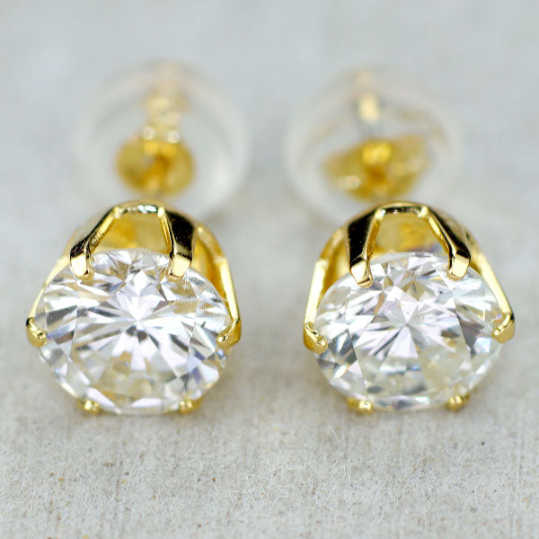 新品 K18YG ダイヤモンド ピアス 1.472ct I/J SI1 G スタッド【エスコレ】