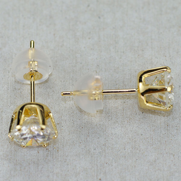 新品 K18YG ダイヤモンド ピアス 1.472ct I/J SI1 G スタッド【エスコレ】