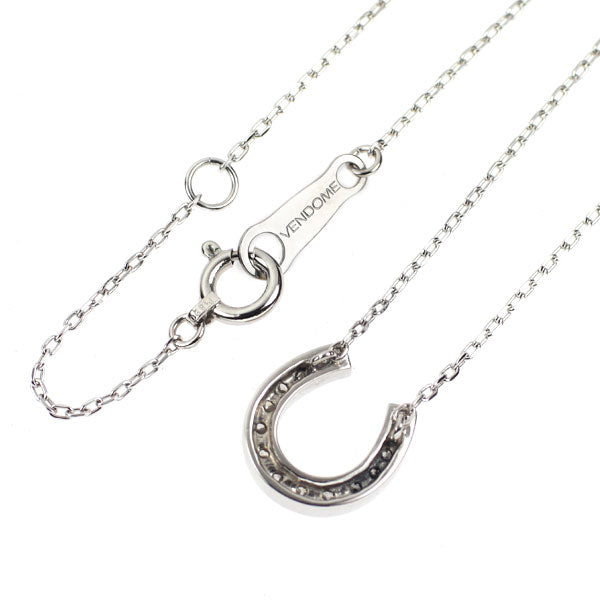ヴァンドーム青山 Pt950/ Pt850 ダイヤモンド ペンダントネックレス 馬蹄
