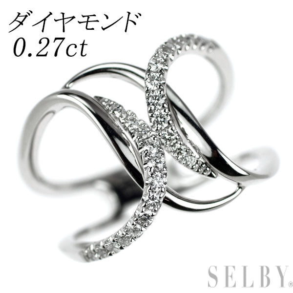 K18WG ダイヤモンド リング 0.27ct