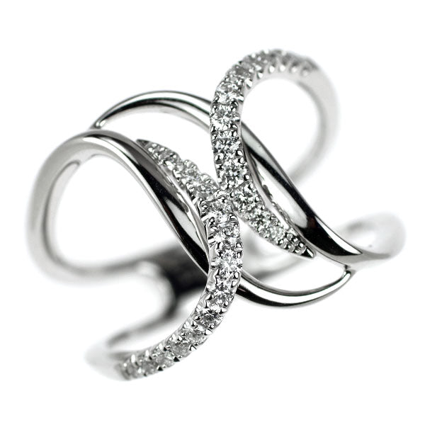 K18WG ダイヤモンド リング 0.27ct