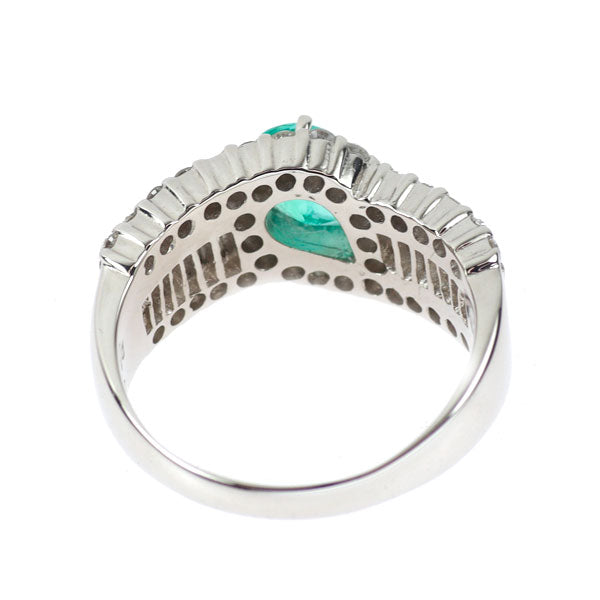 Pt900 エメラルド ダイヤモンド リング 0.79ct D1.03ct