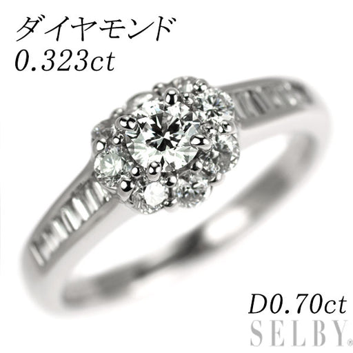 Pt900 ダイヤモンド リング 0.323ct D0.70ct — セルビーオンラインストア