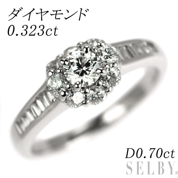 Pt900 ダイヤモンド リング 0.323ct D0.70ct