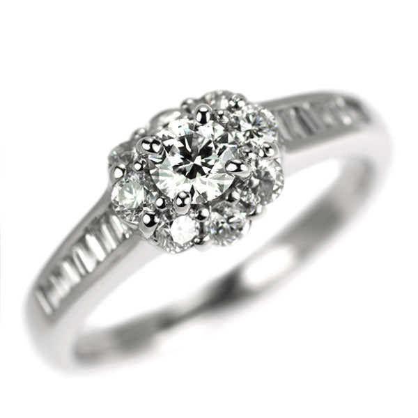 Pt900 ダイヤモンド リング 0.323ct D0.70ct