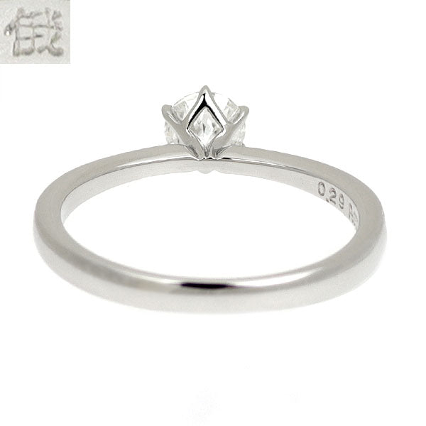 俄 Pt950 ダイヤモンド リング 0.29ct E VVS2 3EX かれん
