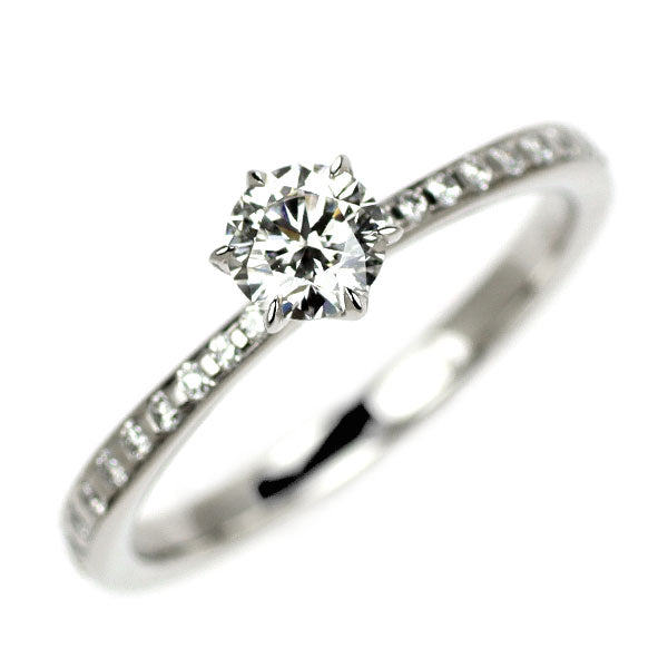 俄 Pt950 ダイヤモンド リング 0.29ct E VVS2 3EX かれん