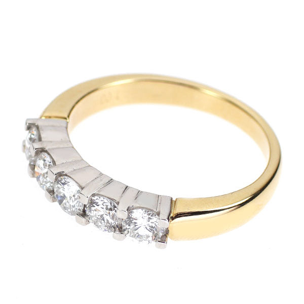 K18YG/ WG ダイヤモンド リング 1.00ct 一文字
