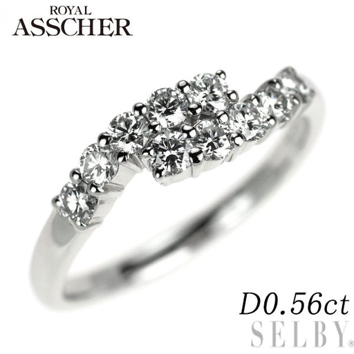 ロイヤルアッシャー Pt900 ダイヤモンド リング 0.56ct — セルビー