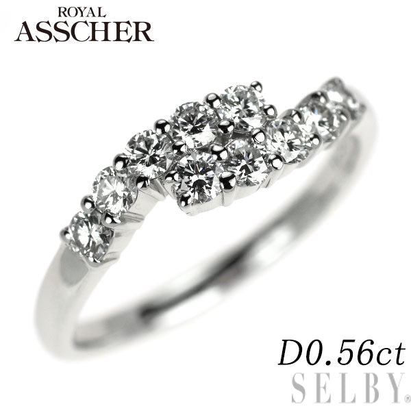 ロイヤルアッシャー Pt900 ダイヤモンド リング 0.56ct