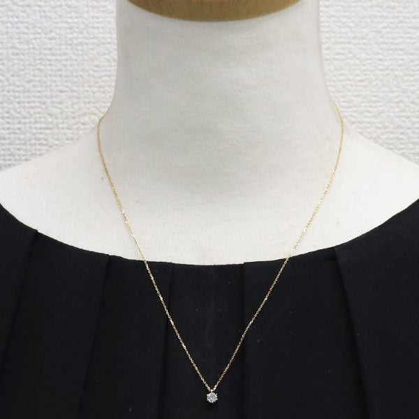 K18PG ダイヤモンド ペンダントネックレス 0.304ct FYG SI2