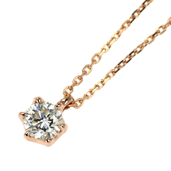 K18PG ダイヤモンド ペンダントネックレス 0.304ct FYG SI2