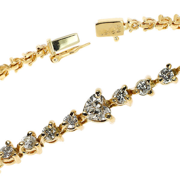 K18YG ダイヤモンド テニス ブレスレット 2.31ct