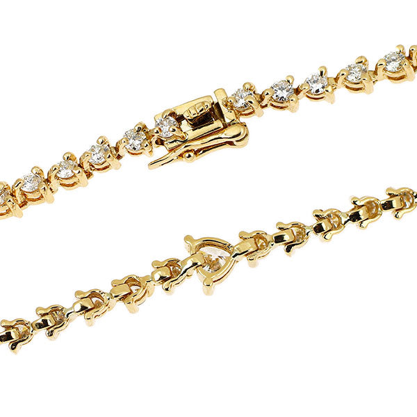 K18YG ダイヤモンド テニス ブレスレット 2.31ct