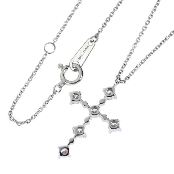 ヴァンドーム青山 Pt900/ Pt850 ダイヤモンド ペンダントネックレス 0.38ct クロス