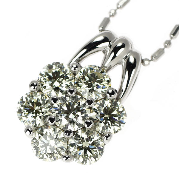 K18WG H&C ダイヤモンド ペンダントネックレス 2.020ct
