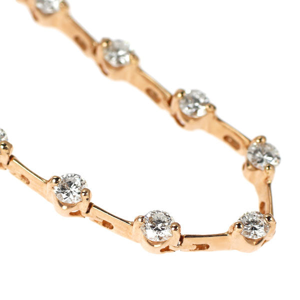K18PG ダイヤモンド ネックレス 5.12ct ステーション