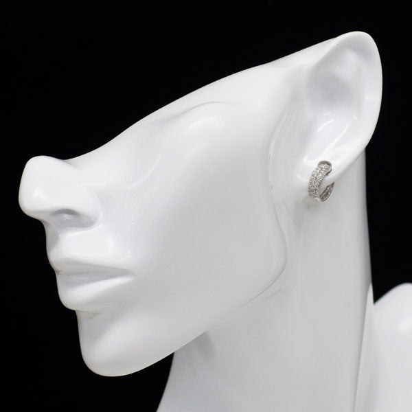 K18WG ダイヤモンド ピアス 0.50ct フープ