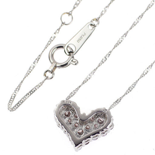 Pt900/ Pt850 天然ピンクダイヤモンド ペンダントネックレス 0.50ct