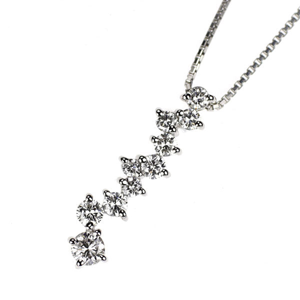 セイコー Pt900/ Pt850 ダイヤモンド ペンダントネックレス 0.50ct