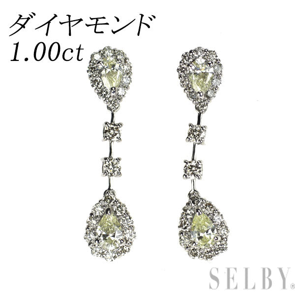Pt900 ダイヤモンド ピアス 1.00ct