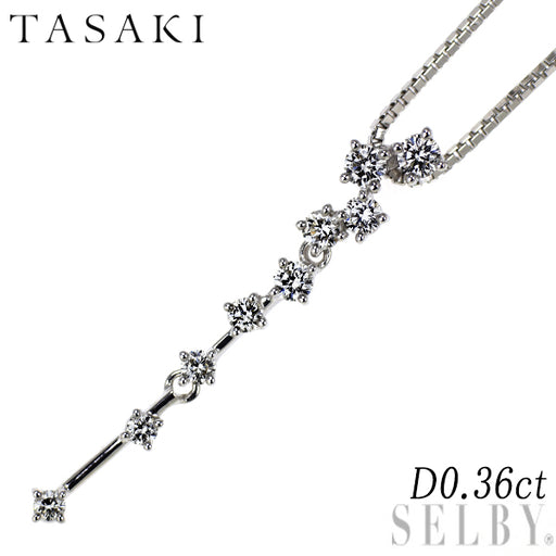 お値下げしました^_^ 田崎真珠ネックレス 田崎真珠 K18WG ダイヤモンド ペンダントネックレス 0.36ct — セルビー