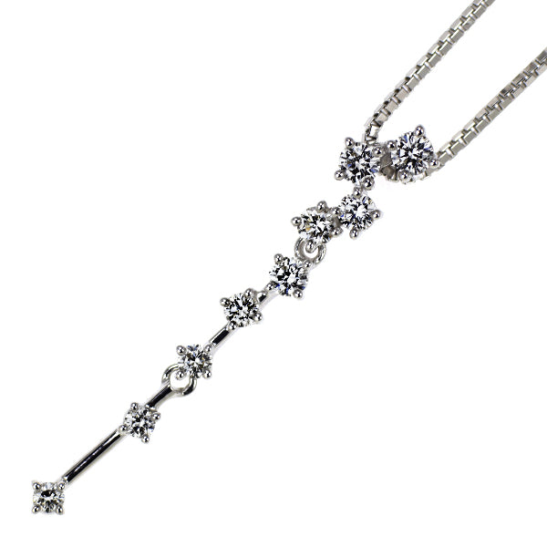 田崎真珠 K18WG ダイヤモンド ペンダントネックレス 0.36ct