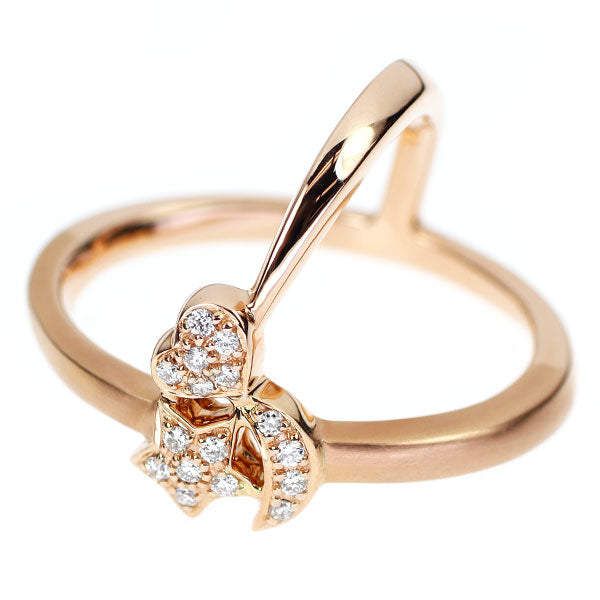 カラッチ K18PG ダイヤモンド リング 0.13ct ハート スター ムーン 《セルビー銀座店》【中古】