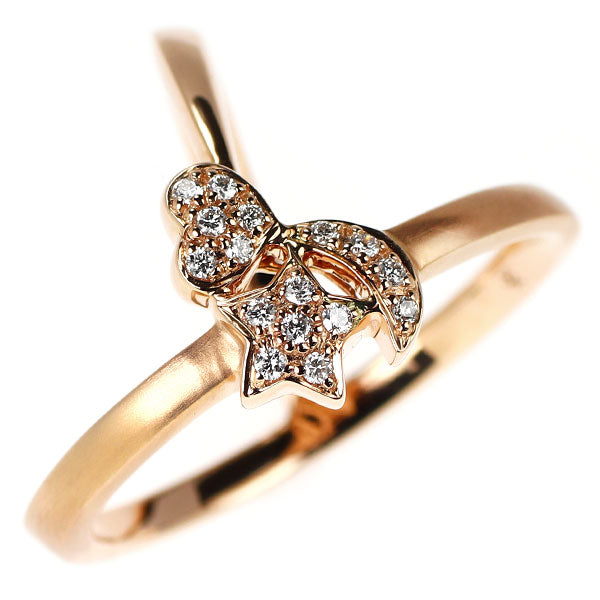 カラッチ K18PG ダイヤモンド リング 0.13ct ハート スター ムーン 《セルビー銀座店》【中古】