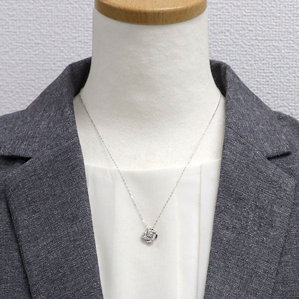 Pt950/ Pt850 ダイヤモンド ペンダントネックレス 0.23ct D0.35ct