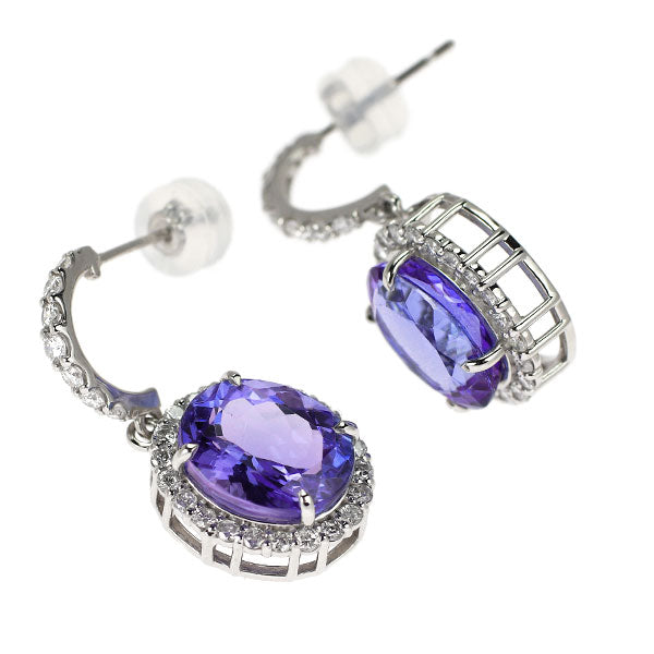 Pt950/ Pt900 タンザナイト ダイヤモンド ピアス 6.421ct D0.66ct