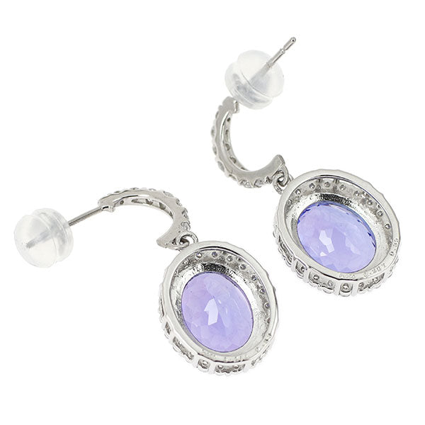 Pt950/ Pt900 タンザナイト ダイヤモンド ピアス 6.421ct D0.66ct