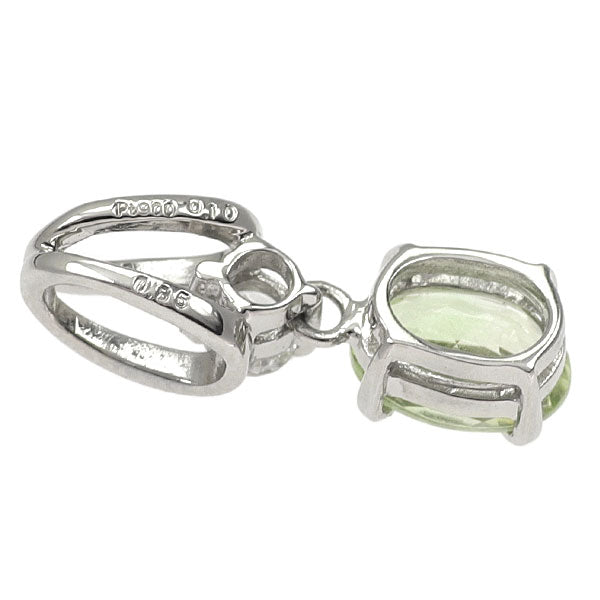 Pt900 グロッシュラー/ミント ガーネット ダイヤモンド ペンダントトップ 0.85ct D0.10ct