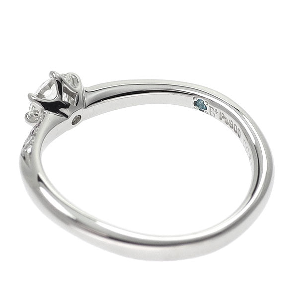 Pt900 ダイヤモンド リング 0.284ct H SI2 EXHC D0.02ct TPD0.018ct