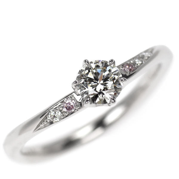 Pt900 ダイヤモンド リング 0.284ct H SI2 EXHC D0.02ct TPD0.018ct